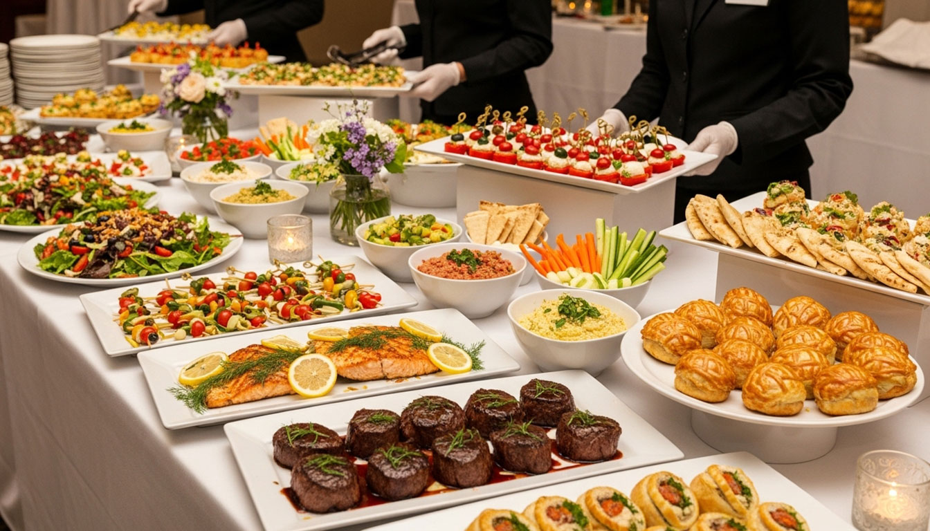 Catering service setup