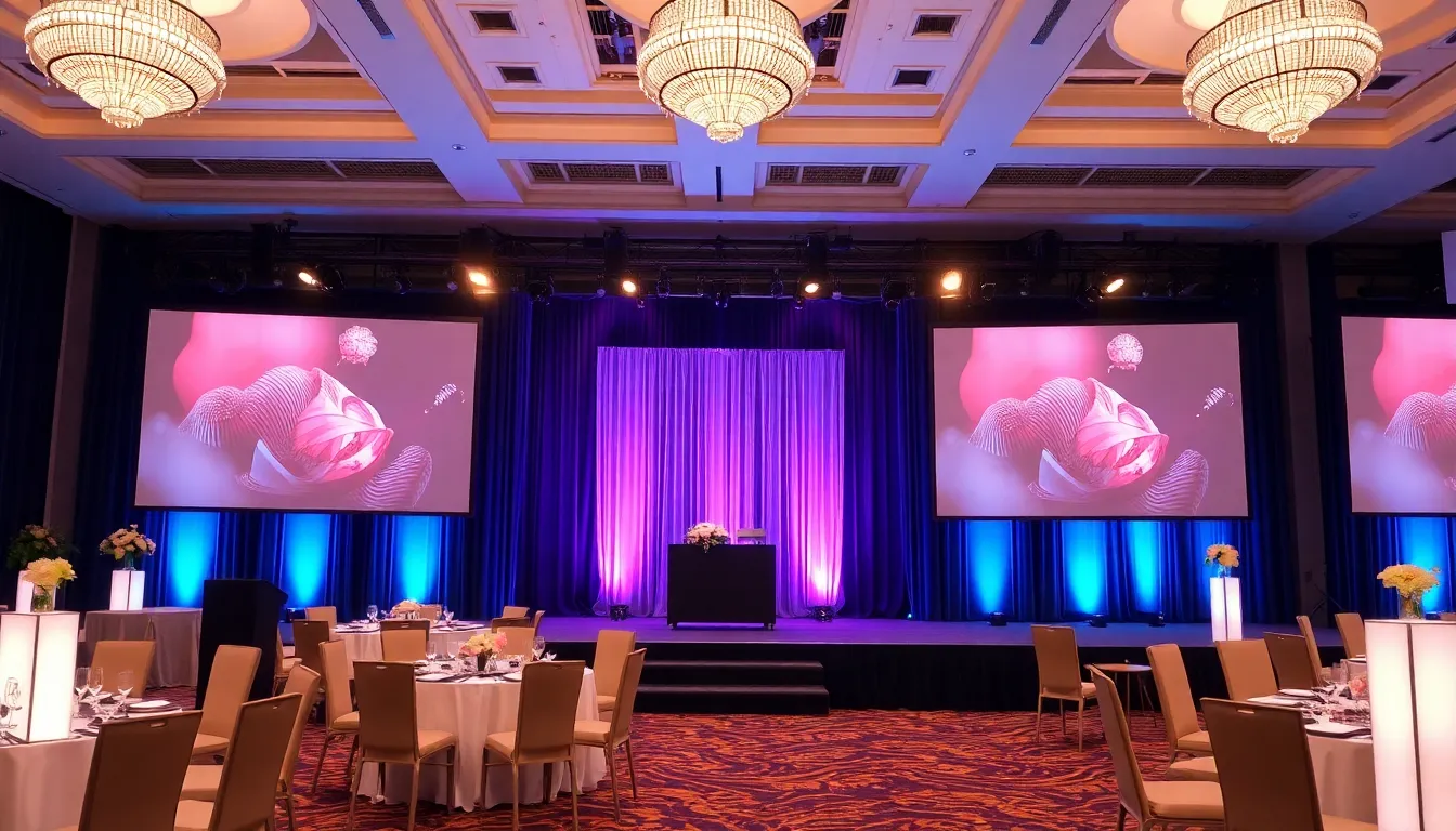 Corporate event setup