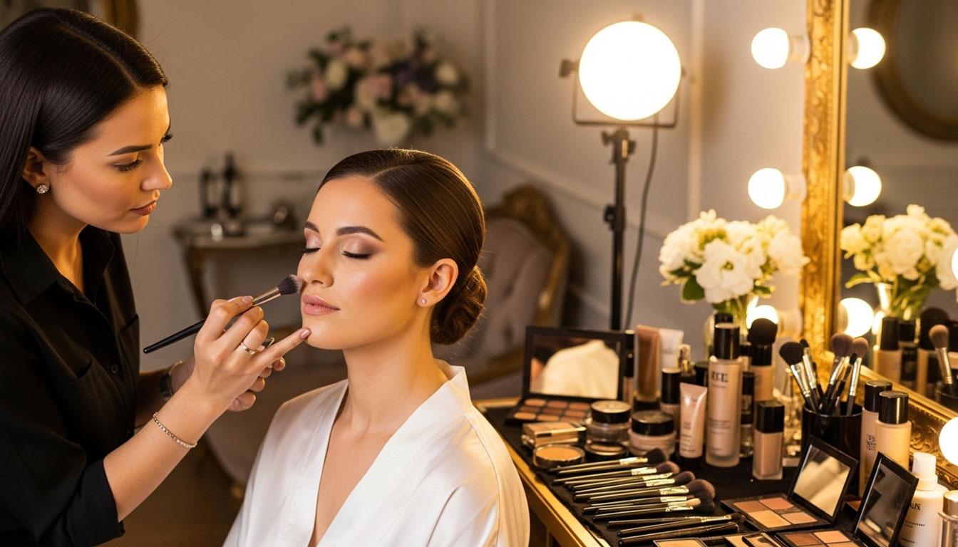 Professional bridal makeup service