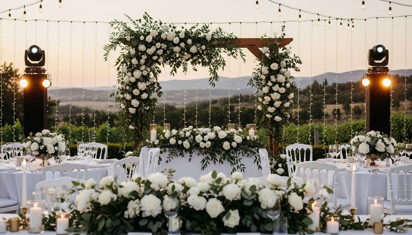 Wedding decoration and lighting